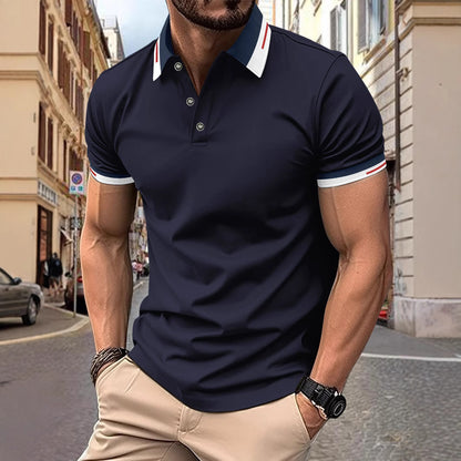 Button Men's Casual Polo Shirt