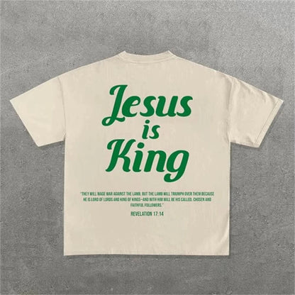 Child Of God Ndy Gothic Letter Pattern Oversized T-Shirt Men