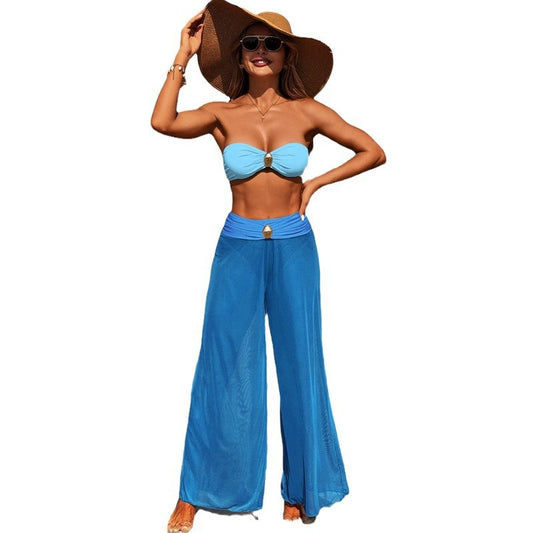 Bikini Three-piece Beach Pants Split Swimsuit For Women